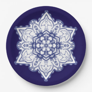 Crab monster pattern paper plate