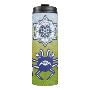 Crab monster pattern thermal tumbler