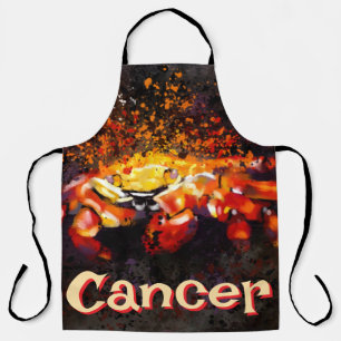 Crab Nautical Coastal Beach Cancer Personalised Apron