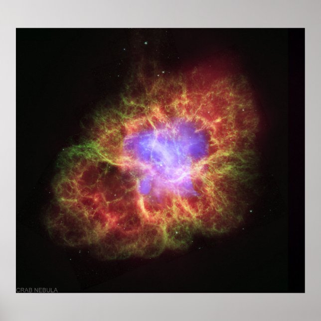 Crab Nebula-a Dead Star Creates Celestial Havoc Poster (Front)