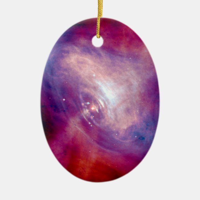 Crab Nebula Ceramic Tree Decoration (Front)