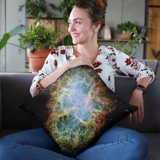 Crab Nebula Galaxy Sky Abstract Cushion (Crab Nebula Galaxy Sky Abstract Throw Pillow)