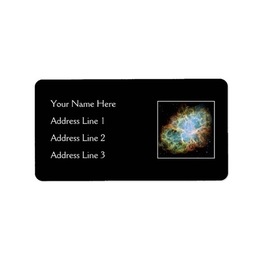 Crab Nebula – Hubble Telescope Address Label