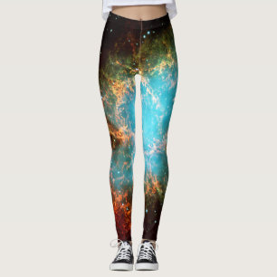 Crab Nebula in Taurus outer space exercise Leggings