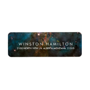 Crab Nebula   Personalised Return Address Label