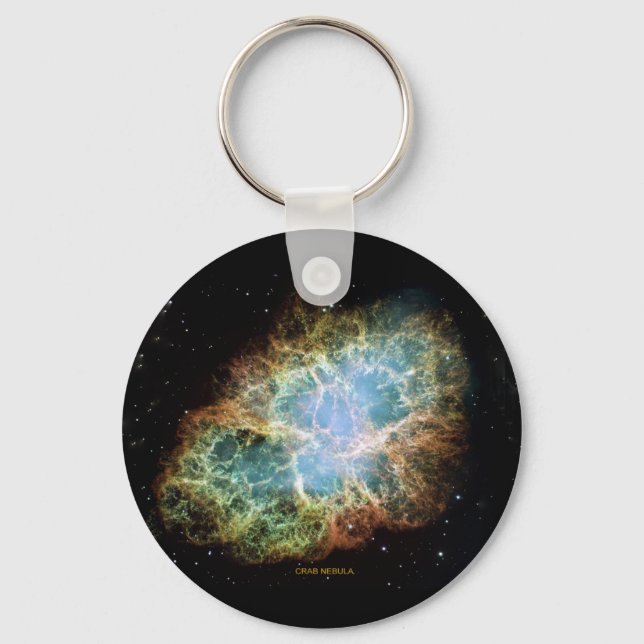 Crab Nebula Space Abstract Key Ring (Front)