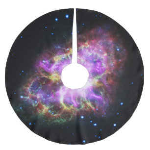 Crab Nebula Supernova Remnant Hubble Composite Brushed Polyester Tree Skirt