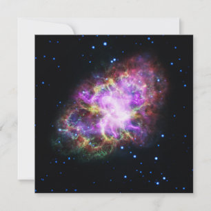 Crab Nebula Supernova Remnant Hubble Composite Card