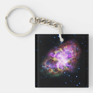 Crab Nebula Supernova Remnant Hubble Composite Key Ring