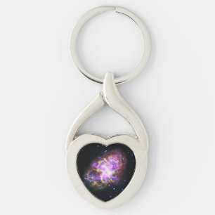 Crab Nebula Supernova Remnant Hubble Composite Key Ring