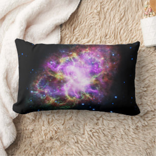 Crab Nebula Supernova Remnant Hubble Composite Lumbar Cushion