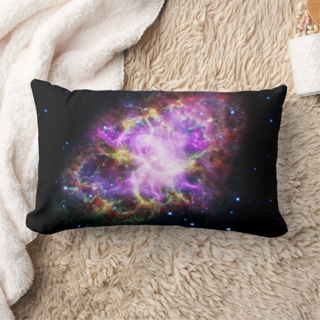 Crab Nebula Supernova Remnant Hubble Composite Lumbar Cushion (Blanket)