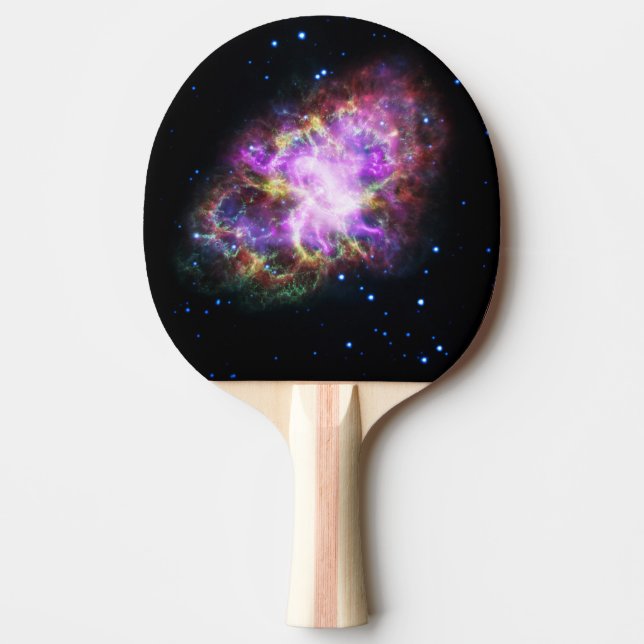 Crab Nebula Supernova Remnant Hubble Composite Ping Pong Paddle (Front)