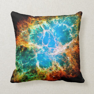 Crab Nebula Supernova Remnant Hubble Space Photo Cushion