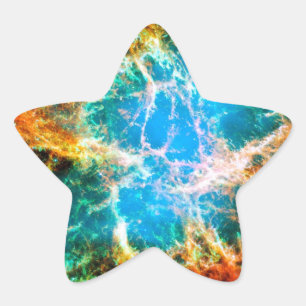 Crab Nebula Supernova Remnant Hubble Space Photo Star Sticker
