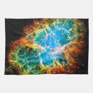 Crab Nebula Supernova Remnant Hubble Space Photo Tea Towel