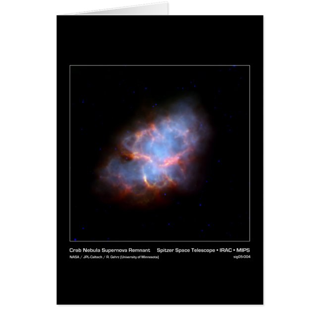 Crab Nebula Supernova Remnant – Spitzer Space Tele (Front)