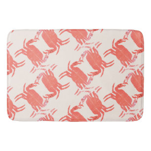 Crab Ocean Beach Sea Creature Pattern   Bath Mat