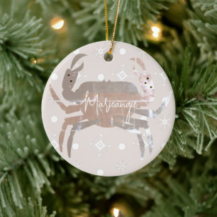 Crab Ocean Beach Sea Crustacean Ceramic Ornament