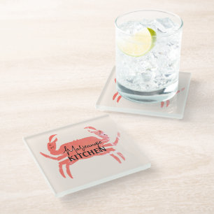 Crab Ocean Beach Sea Crustacean   Glass Coaster