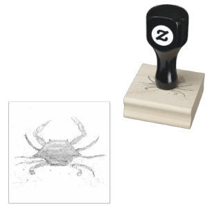 Crab Ocean Beach Sea Nautical Vintage Watercolor Rubber Stamp