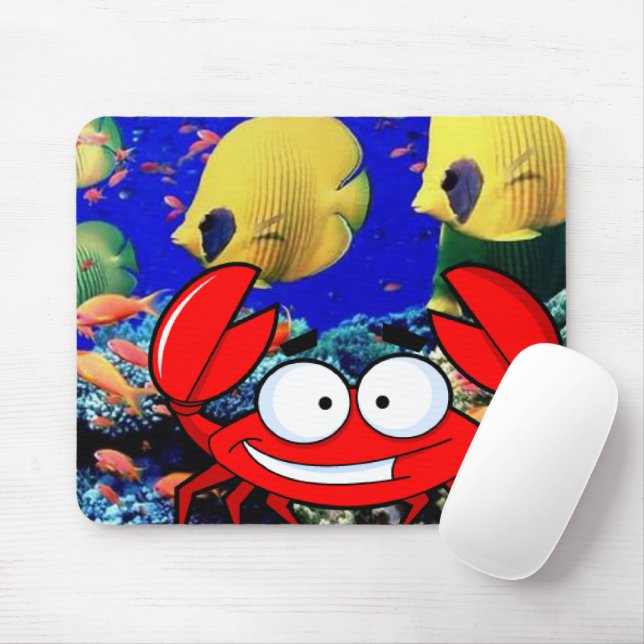 Crab Ocean Fish Mouse Pad! Pad (With Mouse)