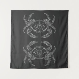 crab ocean life design tapestry