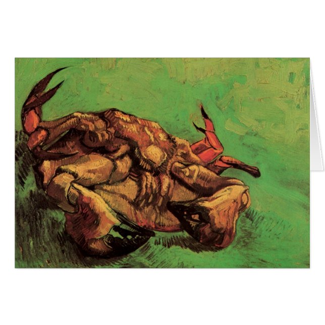 Crab on Its Back by Vincent van Gogh Greeting Card (Front Horizontal)