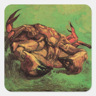 Crab on Its Back by Vincent van Gogh Square Sticker