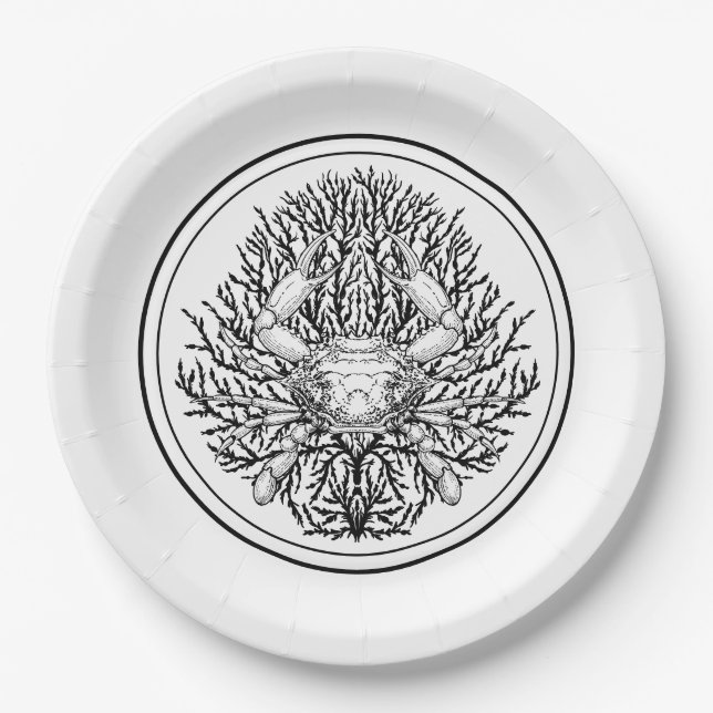 Crab Paper Plate (Front)