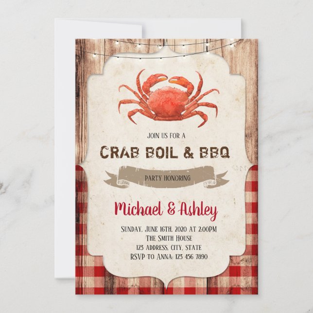 Crab party invitation (Front)