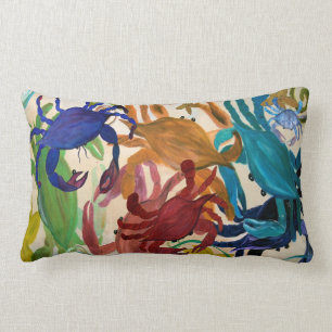 Crab Party Lumbar pillow from art