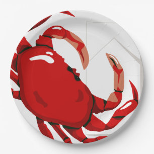 Crab Party Paper Plate
