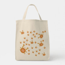 crab pattern  tote bag