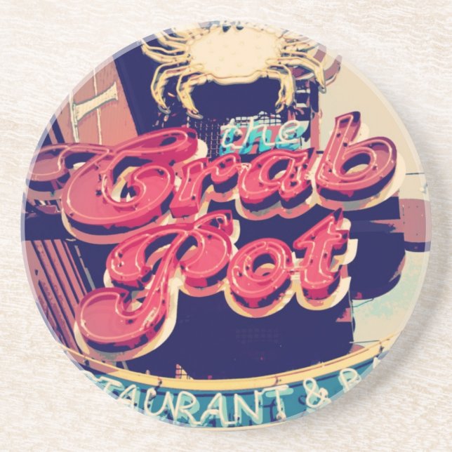 Crab Pot Restaurant Coaster (Front)