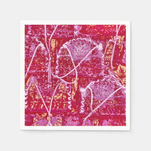 CRAB POTS ABSTRACT NAPKIN