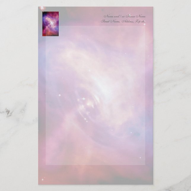 Crab Pulsar Time Lapse - Neutron Star Stationery (Front)