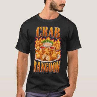 Crab Rangoon 90s Bootleg Food Collage T-Shirt