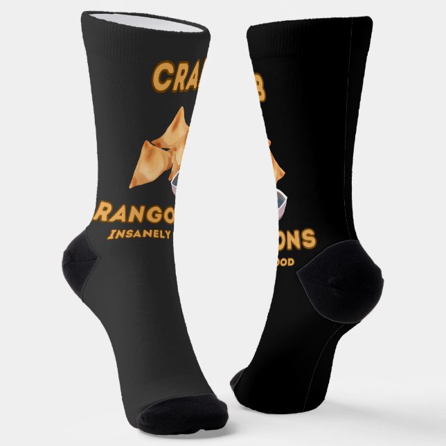 Crab Rangoon Insanely Good  Socks (Angled)