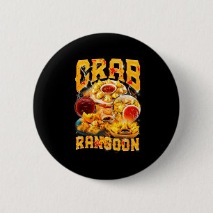 Crab Rangoon Meme Bootleg Rap Style 90s Vintage 6 Cm Round Badge