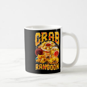 Crab Rangoon Meme Bootleg Rap Style 90s Vintage Coffee Mug