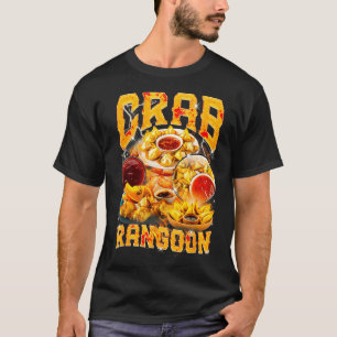 Crab Rangoon Meme Bootleg Rap Style 90s Vintage T-Shirt