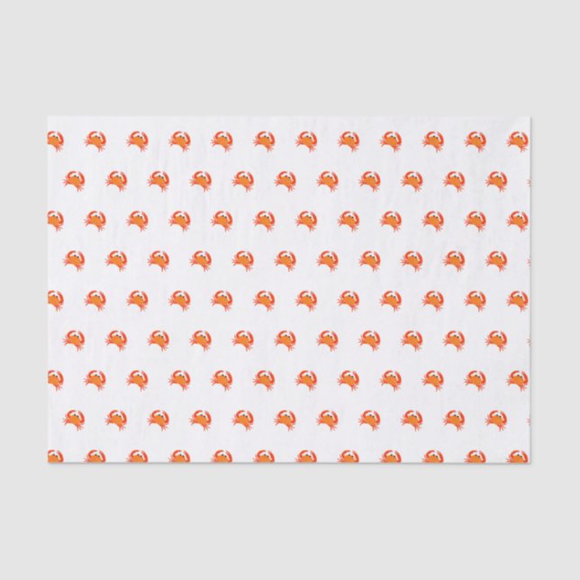 Crab red hot orange simple clean fresh  tissue paper (Front)