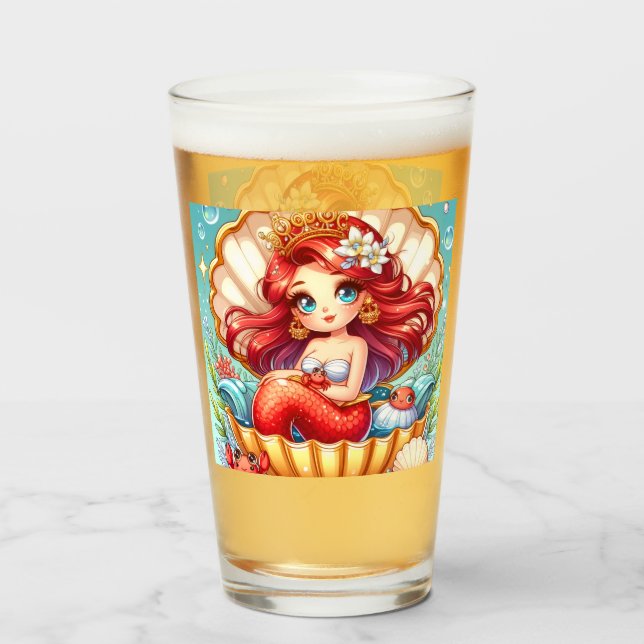 Crab Royalty in Coral Cove Drawstring  Wall Clock Glass (Front Filled)