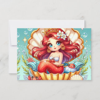 Crab Royalty in Coral Cove Drawstring  Wall Clock Invitation