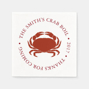 Crab   Seafood Boil Customised Napkin