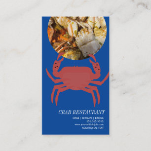 Crab Seafood Broil Restaurant Business Card