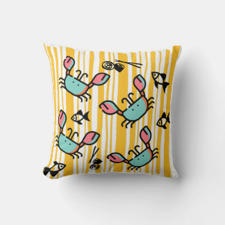 Crab Seafood Fish Pattern  Cushion
