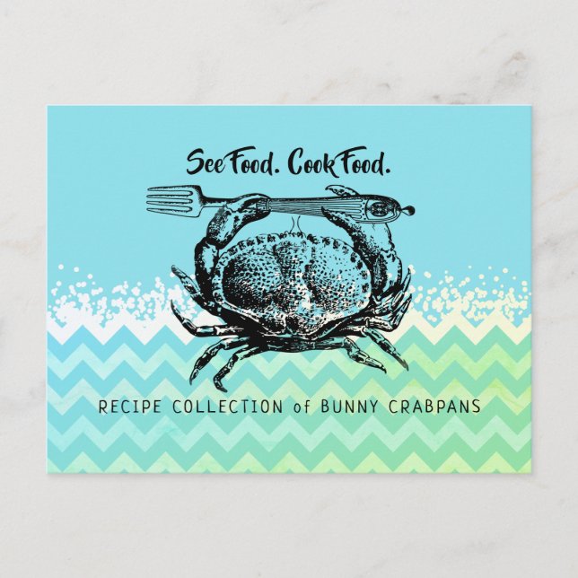 Crab seafood main dish cooking keeper recipe card (Front)