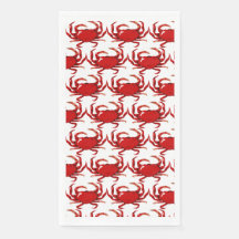 Crab Seafood Red Paper Towel